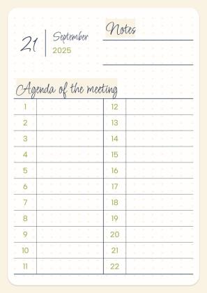 Daily Agenda 2025 presentation template 