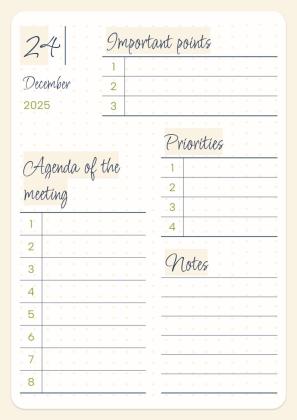 Daily Agenda 2025 presentation template 