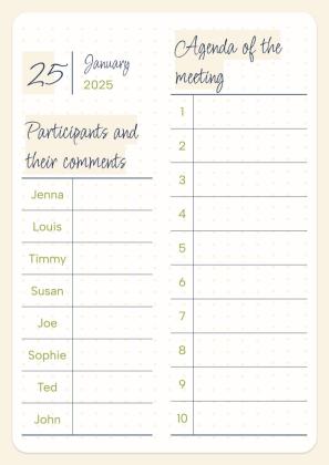Daily Agenda 2025 presentation template 