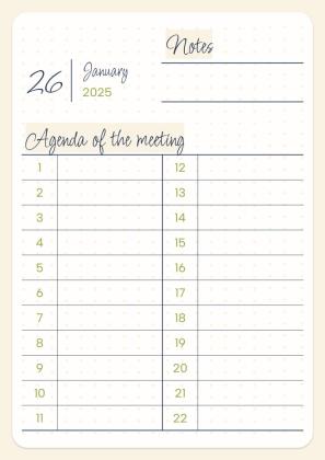 Daily Agenda 2025 presentation template 