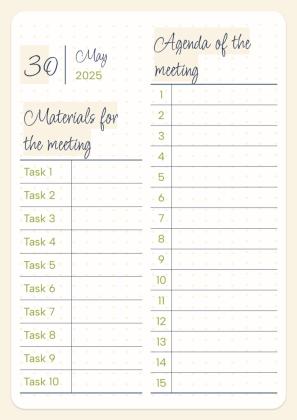 Daily Agenda 2025 presentation template 