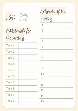 Daily Agenda 2025 presentation template 