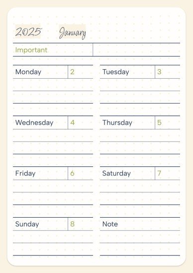 Daily Agenda 2025 presentation template 
