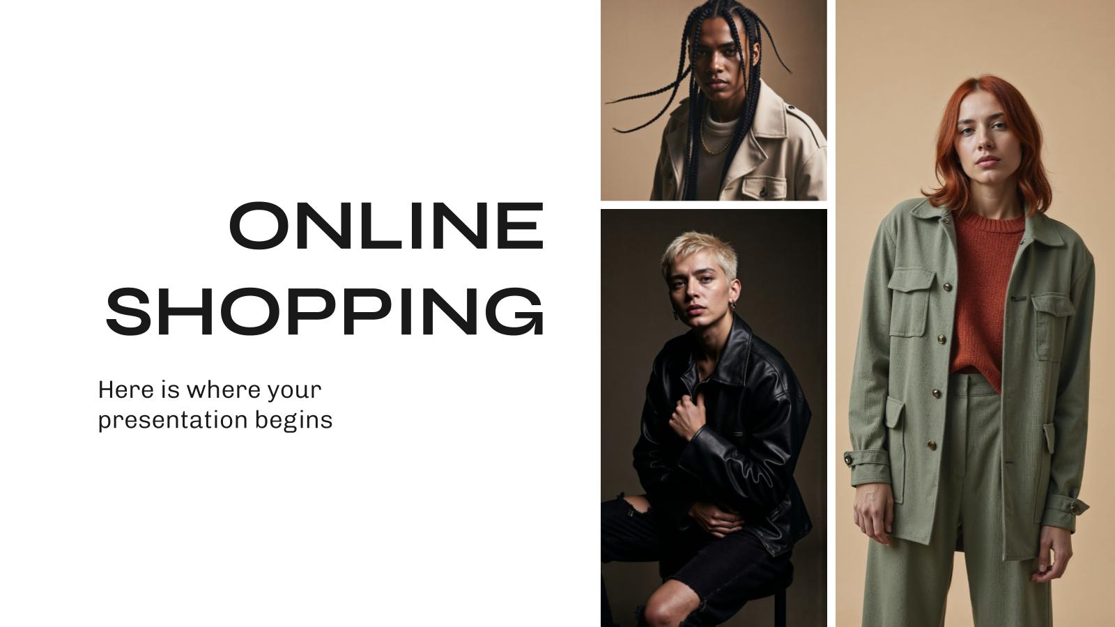 Online Shopping presentation template 