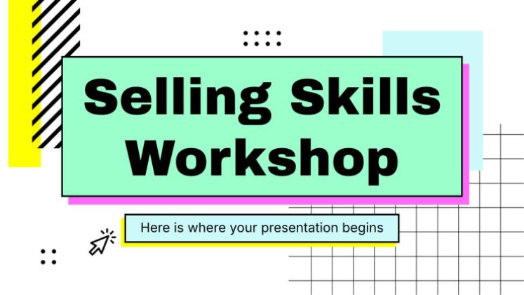 Modelo de apresentação Oficina de habilidades de venda