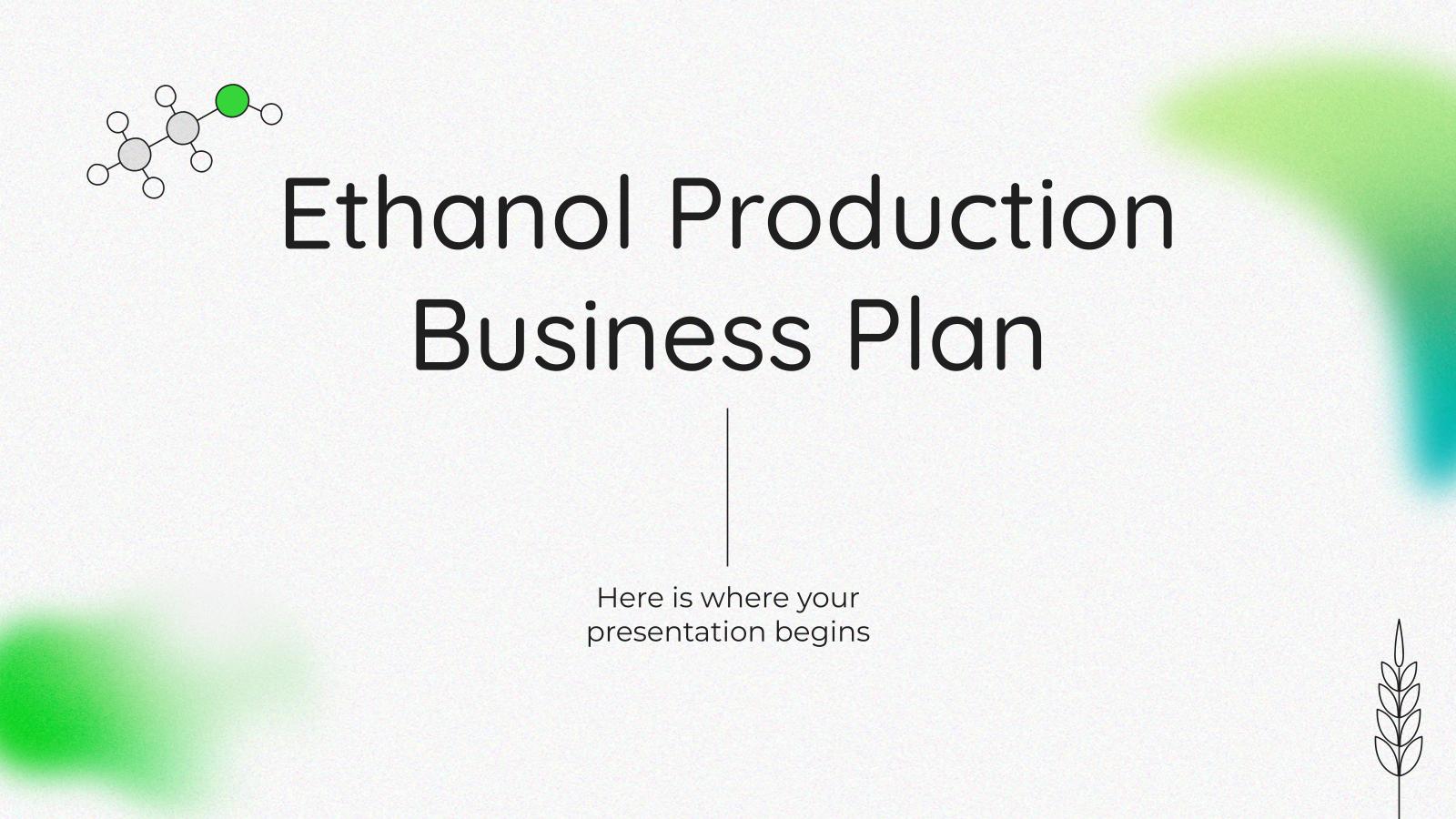 Ethanol Production Business Plan presentation template 