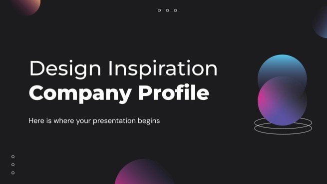 Profil de l'entreprise d'inspiration de design Modèles de présentation