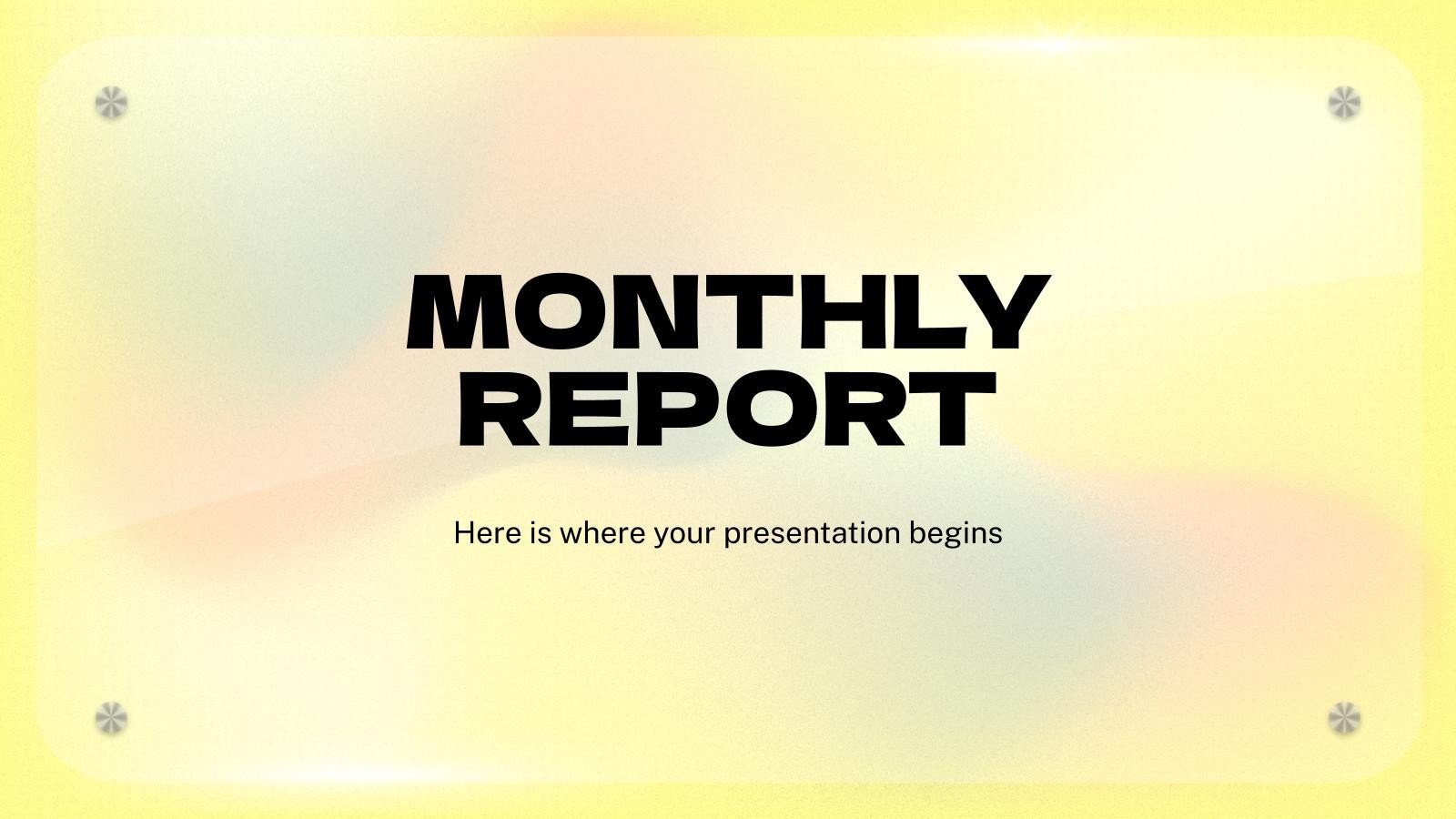 Monthly Report presentation template 