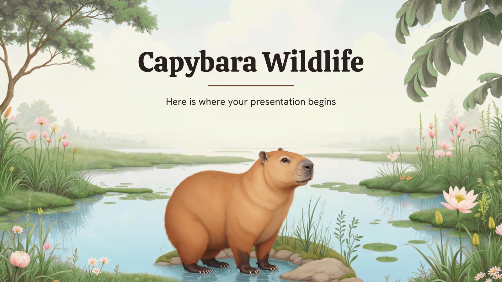 카피바라 야생동물 프레젠테이션 템플릿