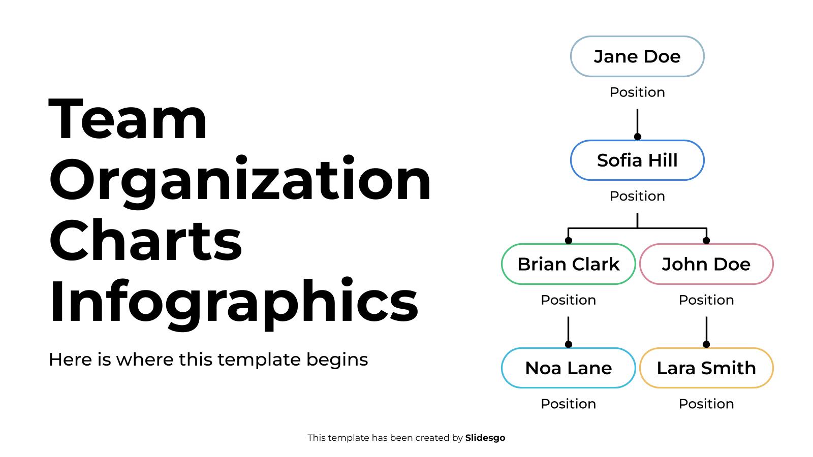 팀 조직도 인포그래픽 프레젠테이션 템플릿