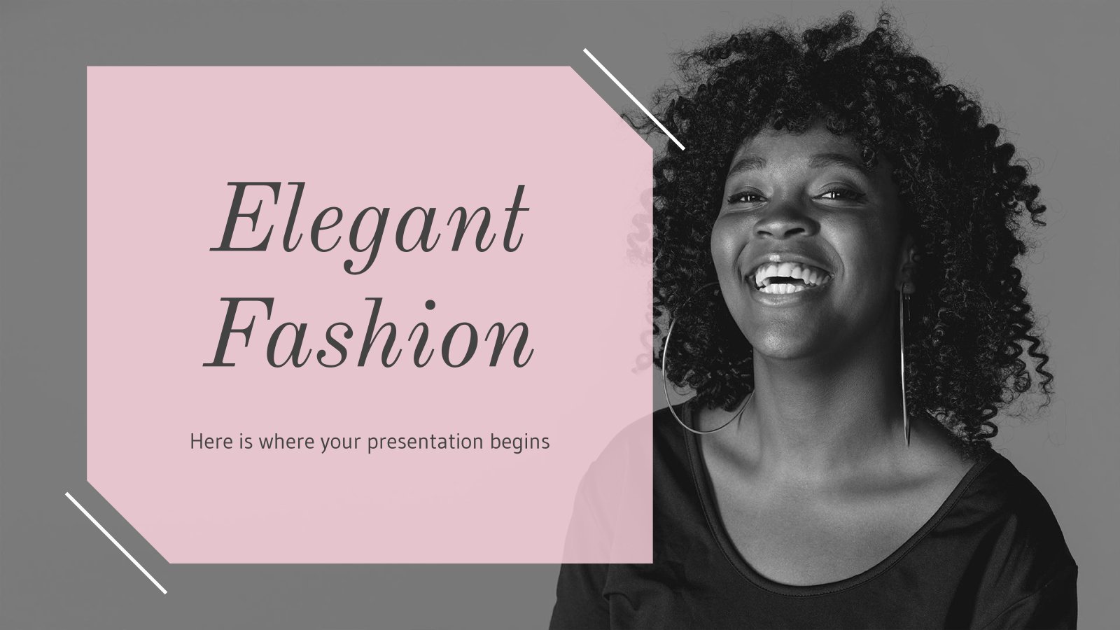 Elegant Fashion presentation template 