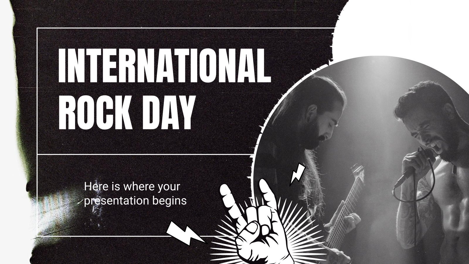 Modelo de apresentação Dia Internacional do Rock lml