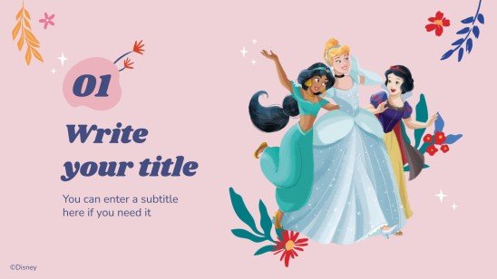 Modelo de apresentação Princesa da Disney bonita