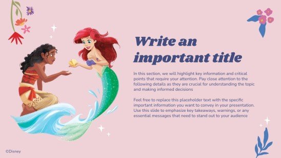 Modelo de apresentação Princesa da Disney bonita