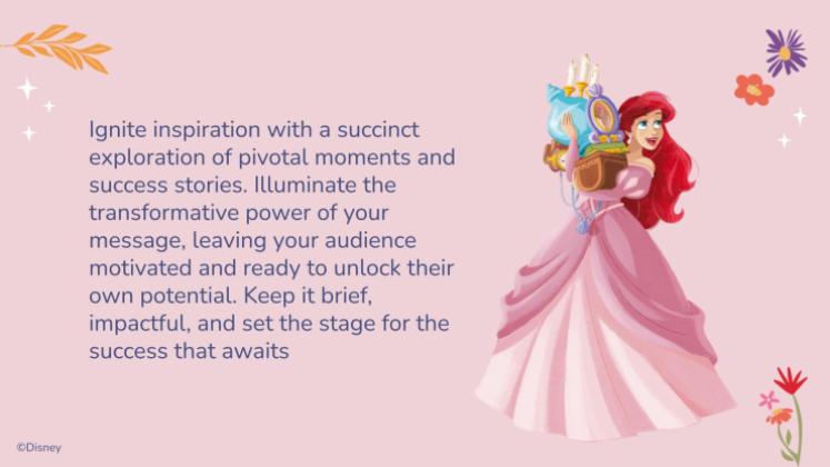 Modelo de apresentação Princesa da Disney bonita