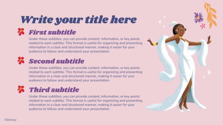 Modelo de apresentação Princesa da Disney bonita