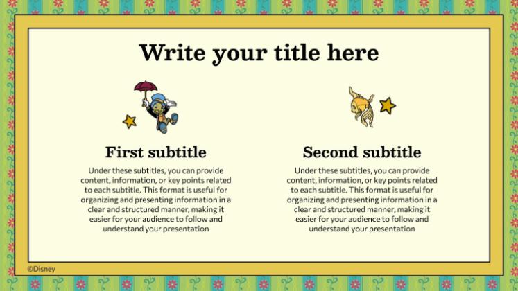 Pinocchio Präsentationsvorlage