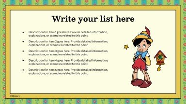 Pinocchio Präsentationsvorlage