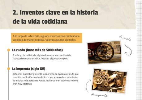 Modelo de apresentação Invenções que mudaram o dia a dia - Aula de História - 5.º ano