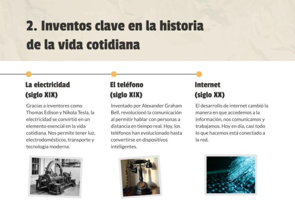 Modelo de apresentação Invenções que mudaram o dia a dia - Aula de História - 5.º ano
