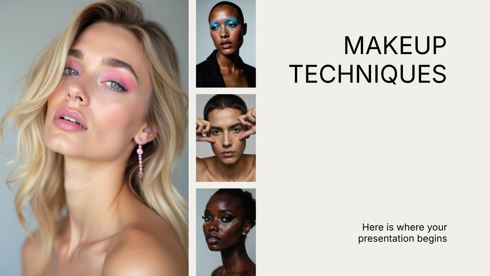 Makeup Techniques presentation template 