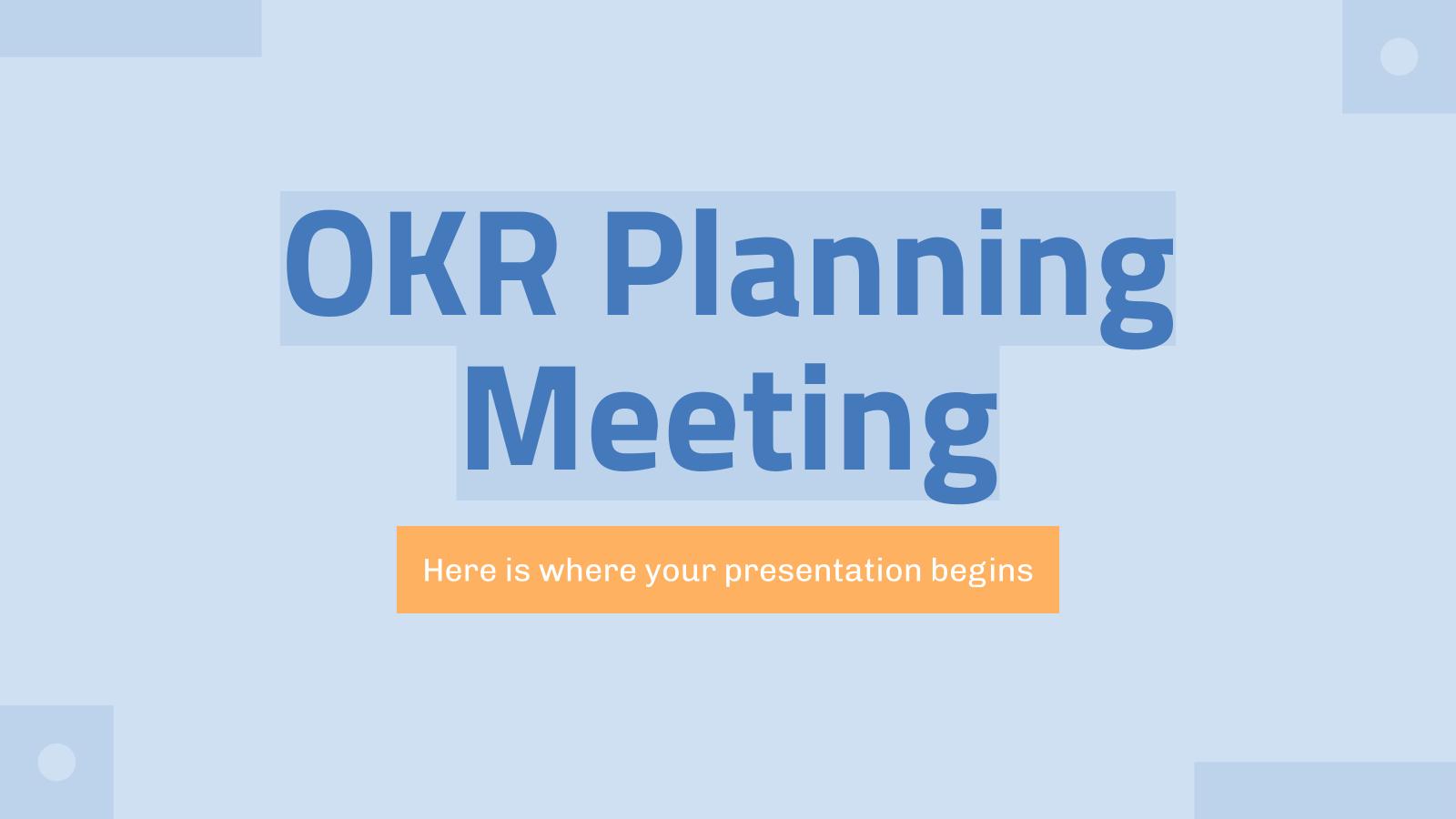 Réunion de planification des OKR Modèles de présentation