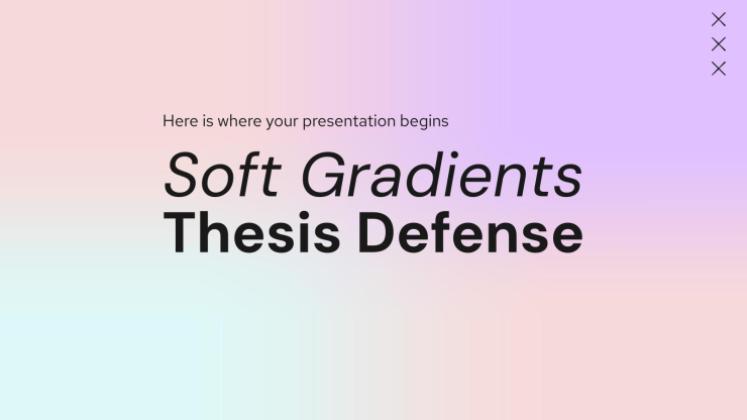 Soft Gradients Thesis Defense presentation template 