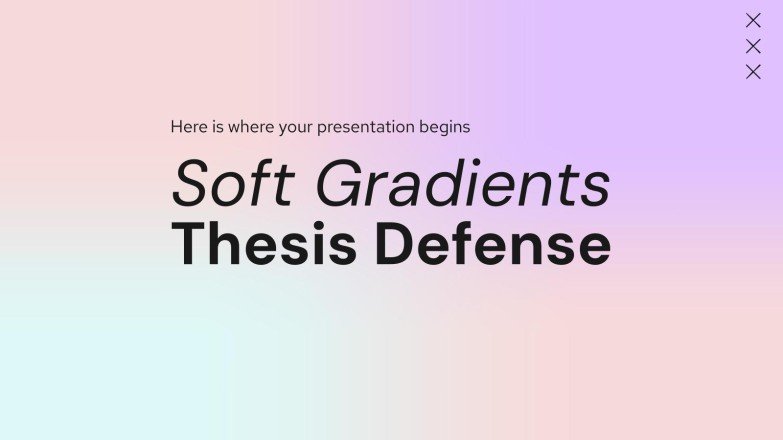 Soft Gradients Thesis Defense presentation template 