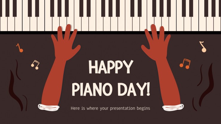Happy Piano Day! Google Slides theme & PowerPoint template