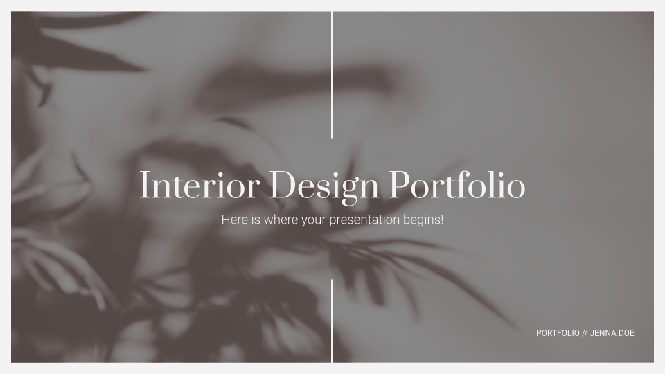 Apresentação Portfólio de design de interiores