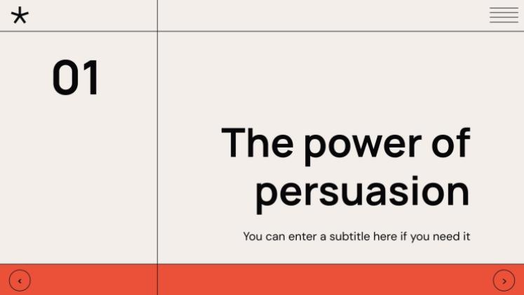 심리학 학생을 위한 설득 수업 프레젠테이션 템플릿