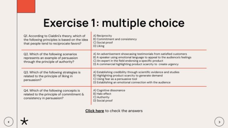 심리학 학생을 위한 설득 수업 프레젠테이션 템플릿