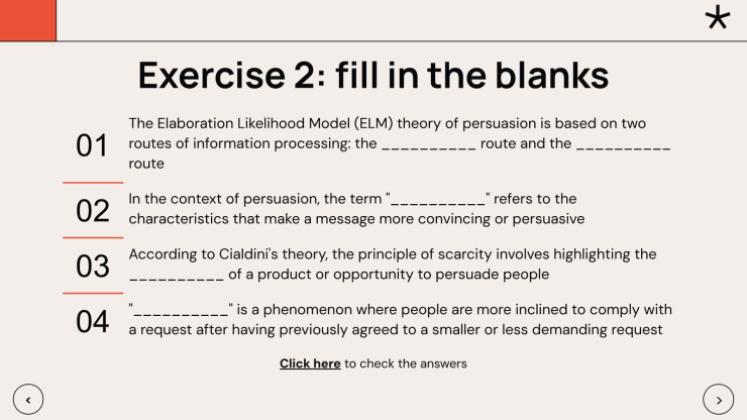 심리학 학생을 위한 설득 수업 프레젠테이션 템플릿