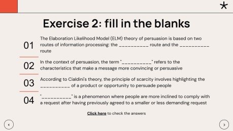 심리학 학생을 위한 설득 수업 프레젠테이션 템플릿