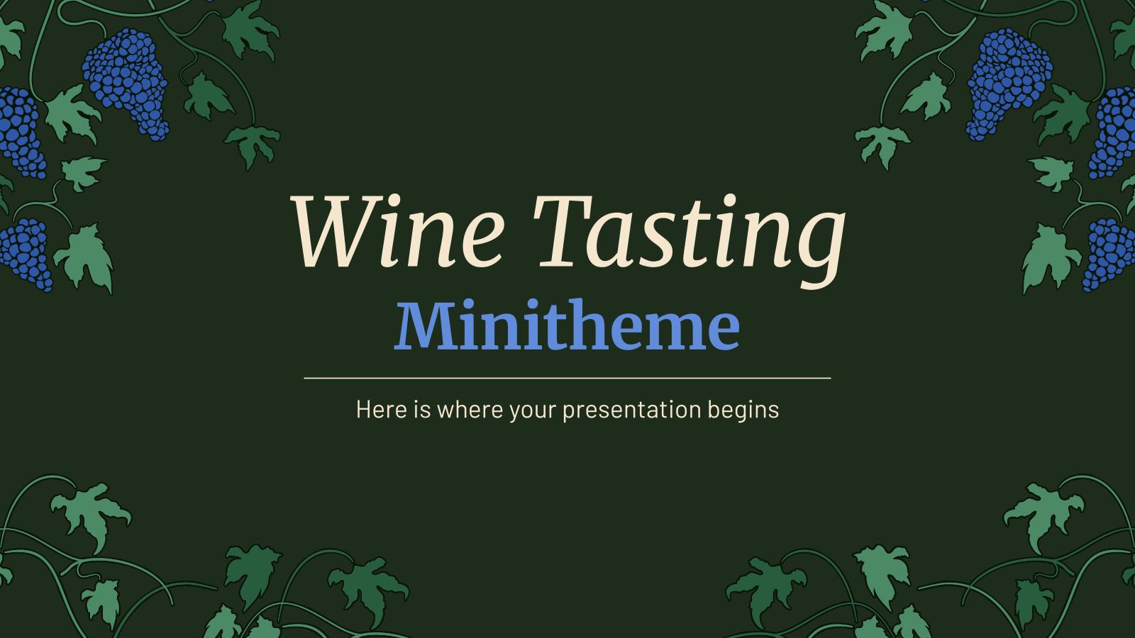 와인 시음 미니테마 프레젠테이션 템플릿