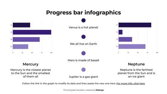 Progress Bar Infographics presentation template 