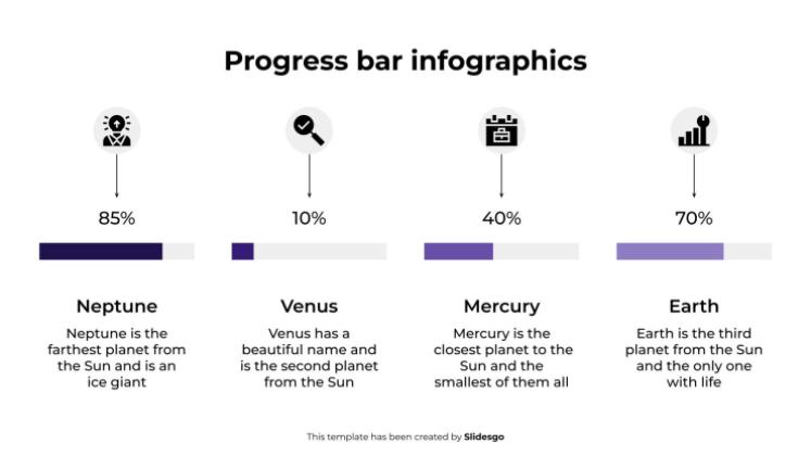 Progress Bar Infographics presentation template 