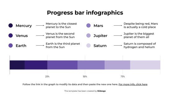 Progress Bar Infographics presentation template 