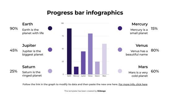 Progress Bar Infographics presentation template 
