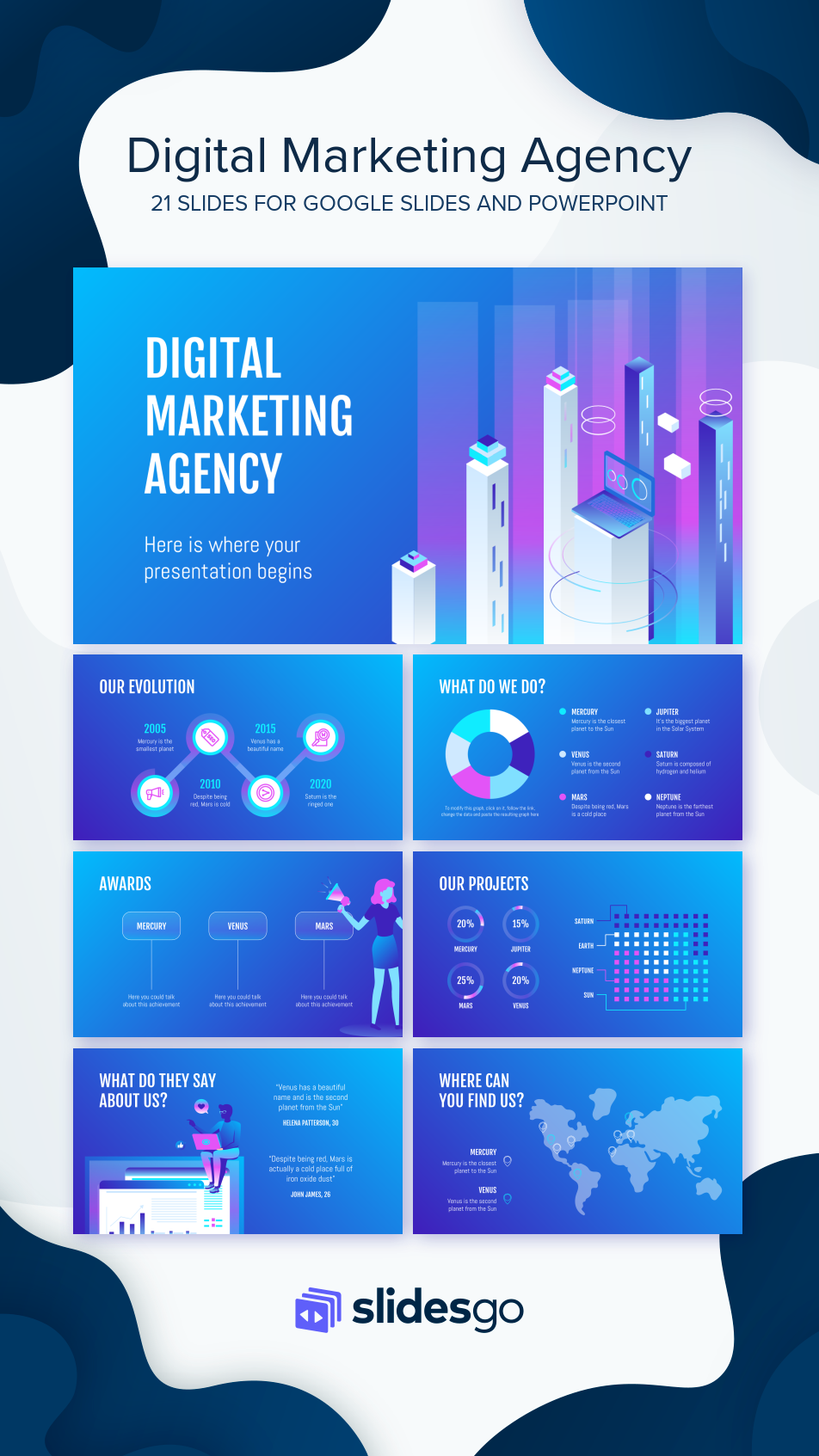 Digital Marketing Agency Google Slides Theme and PPT Template