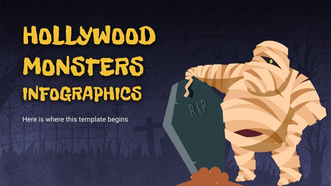 Free Google Slides and PowerPoint Templates with Monsters