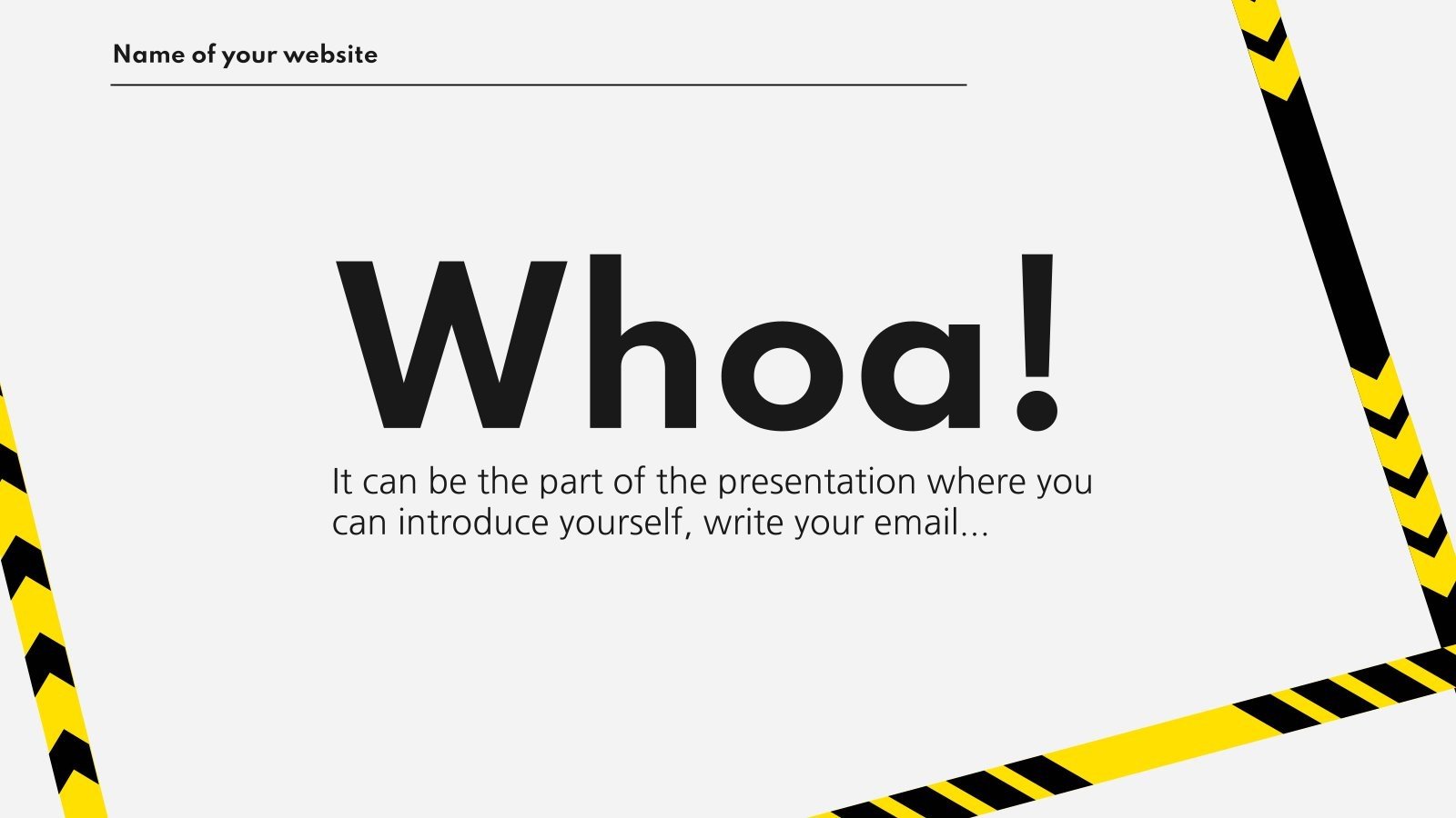 Yellow Tape Website MK Plan Google Slides PowerPoint