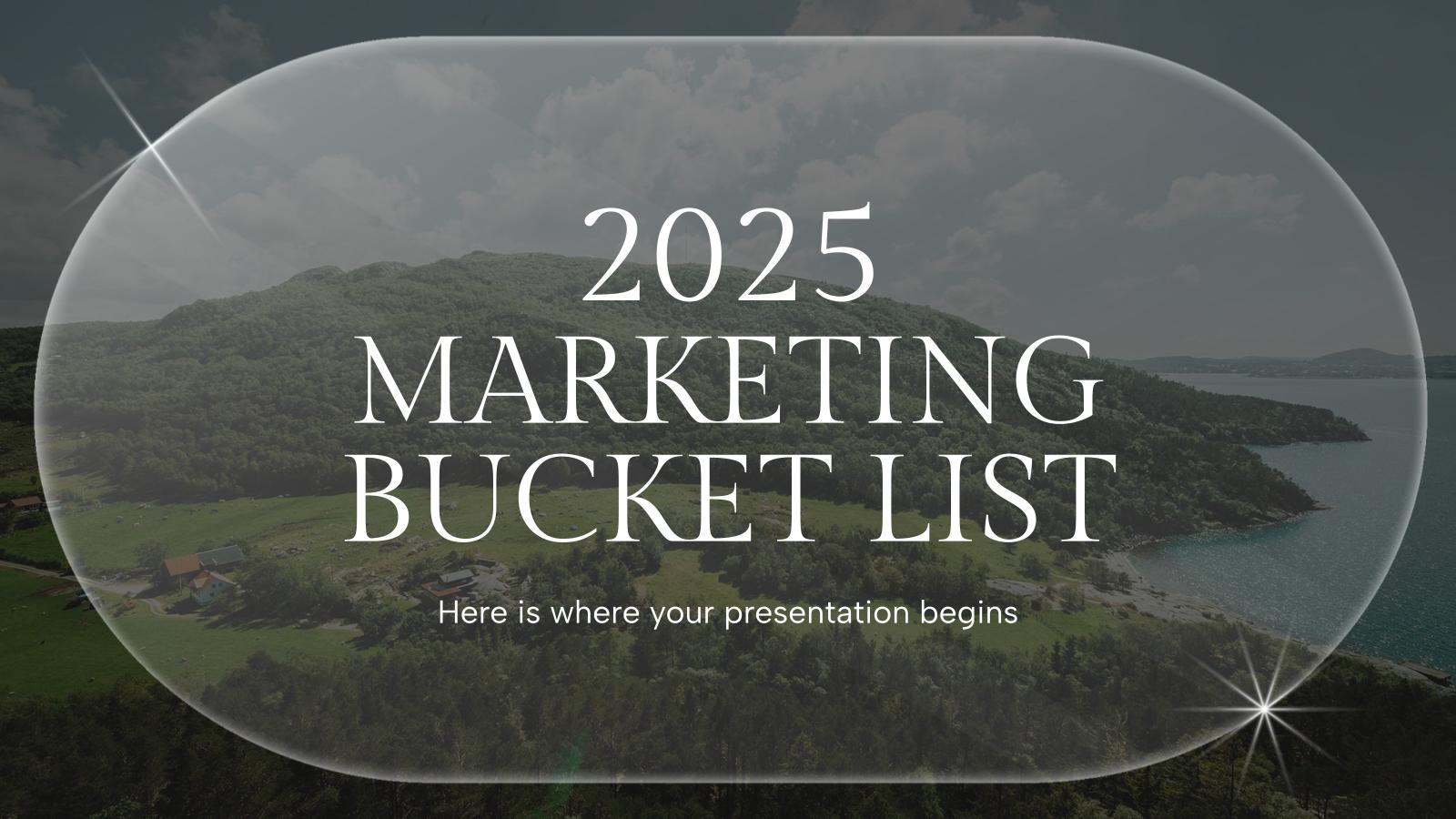 2025 Marketing Bucket List presentation template 