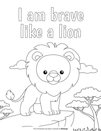 Livre de coloriage pour un discours intérieur positif Modèles de présentation