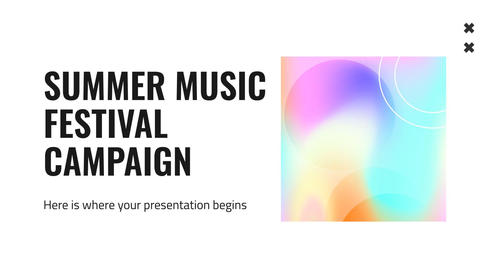 여름 뮤직 페스티벌 캠페인 프레젠테이션 템플릿