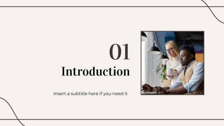 Minimalist Business Slides presentation template 