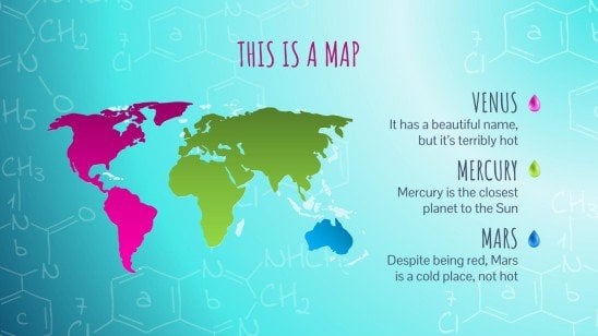 Plantilla de presentación Lección de química con animaciones