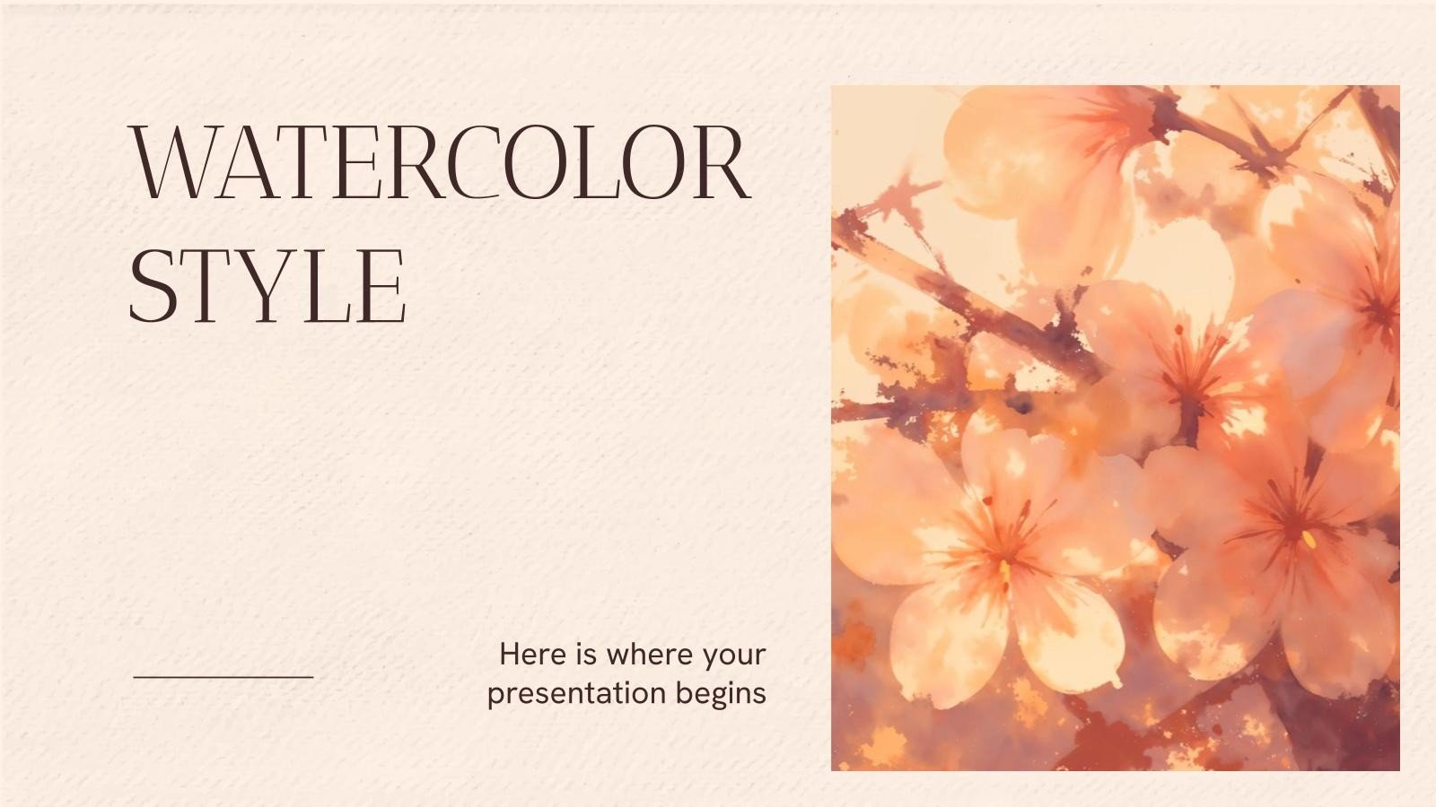 Style aquarelle Modèles de présentation