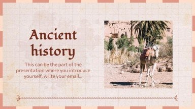Plantilla de presentación Historia antigua para primaria