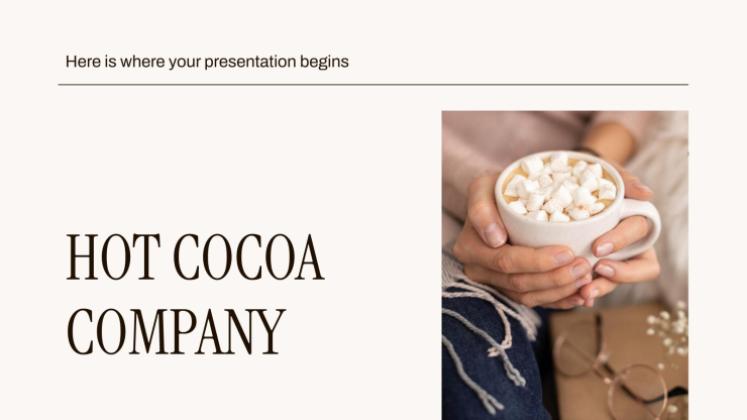Plantilla de presentación Compañía de cacao caliente